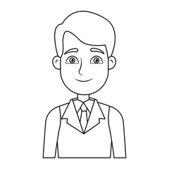 business man icon portrait employee or entrepreneur person vector illustration