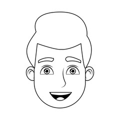 cartoon man avatar profile picture male character head vector illustration