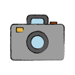 photographic camera icon over white background vector illustration