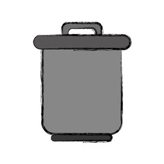 trash icon over white background vector illustration