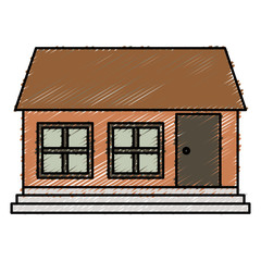 exterior house isolated icon vector illustration design