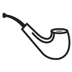 wooden pipe isolated icon vector illustration design