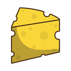 cheese icon over white background vector illustration