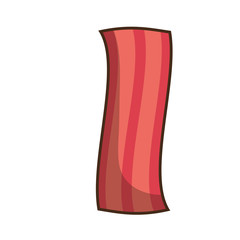 bacon stripe icon over white background vector illustration