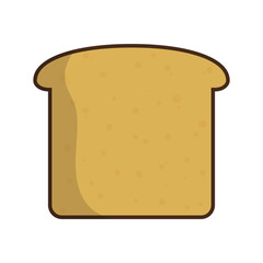 bread slice icon over white background vector illustration