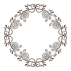 Elegant Victorian style frame vector illustration design