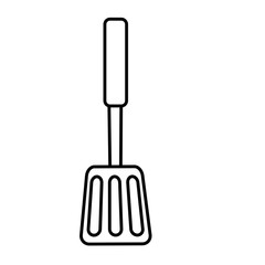 kitchen spatula icon over white background vector illustration