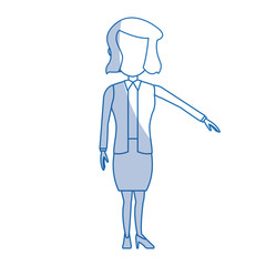 cartoon business woman character female employee vector illustration