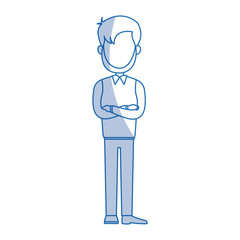 Fototapeta premium business man cartoon character male professional standing vector illustration
