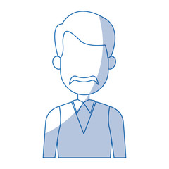 cartoon man portrait business character male vector illustration