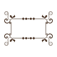 Elegant Victorian style frame vector illustration design