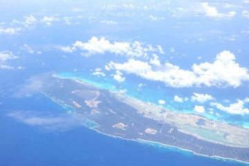 Naklejka na ściany i meble Bahamas Caribbean Islands with turquoise blue ocean water