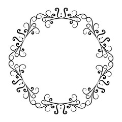 Elegant Victorian style frame vector illustration design