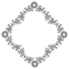 Elegant Victorian style frame vector illustration design