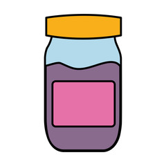 marmalade bottle icon over white background vector illustration