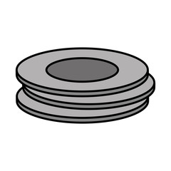 dishes icon over white background vector illustration