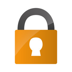 security padlock icon over white background vector illustration