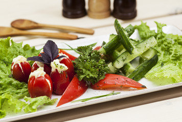 Bright vegetable salad