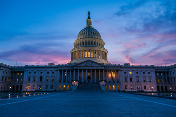 Fototapeta na wymiar US Capital After Sunset