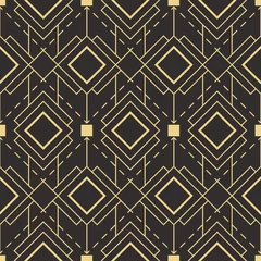 Door stickers Art deco Abstract art deco seamless pattern