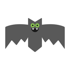 Bat. Emotional vampire, the character for Halloween. Vector illustration for design