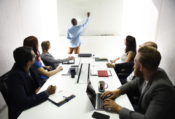 Startup Business Team Brainstorming on  Meeting Workshop