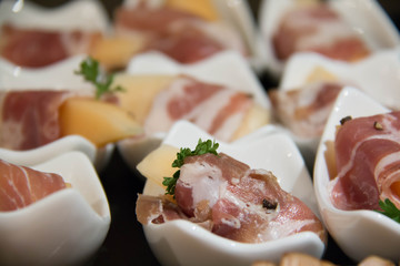  spanish parma ham with melon.