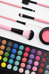 collection of make up and cosmetic beauty products arranged