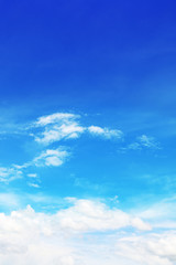 Naklejka na ściany i meble beautiful soft white clouds on blue sky for background and design
