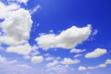 beautiful white clouds on blue sky for background and design