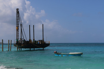 boat and oil station