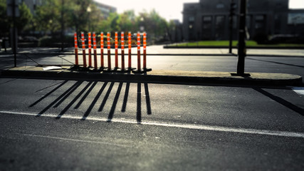 Orange cylinder shadow