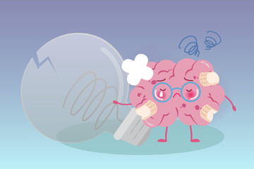 cute cartoon brain