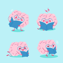 cute cartoon brain