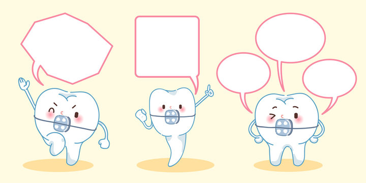 tooth brace with speech bubble