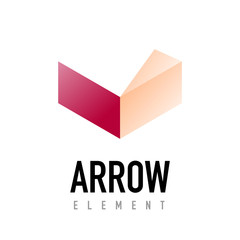Vector arrow geometric design logo