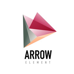 Obraz premium Vector arrow geometric design logo