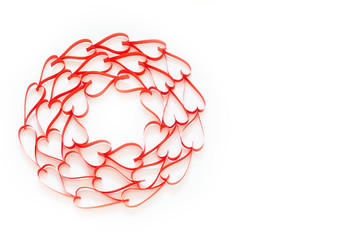 Red heart in the form of a circle.