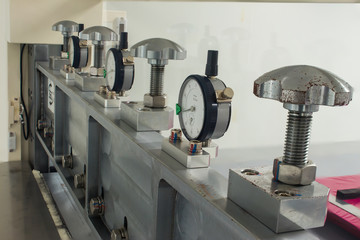 Pressure gauge in factory