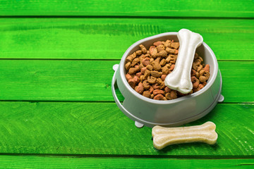 Dried food for dogs or cats.