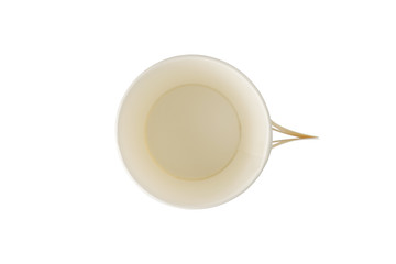 paper cup of coffee on isolate background