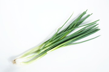 Green onion isolated on the white background