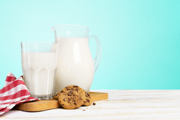 Pitcher  with some milk