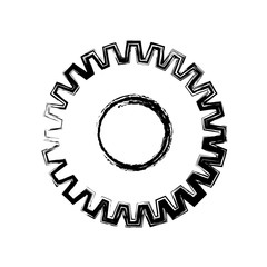 gear wheel icon over white background vector illustration