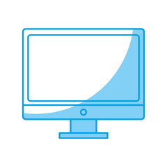 monitor computer icon over white background vector illustration
