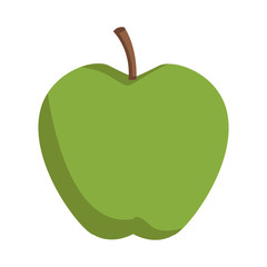 green apple fresh tasty harvest vector illustration