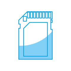 sd card icon over white background vector illustration