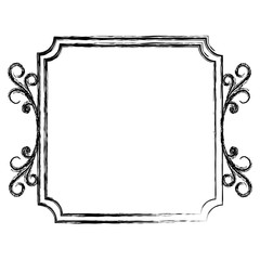 Elegant Victorian style frame vector illustration design