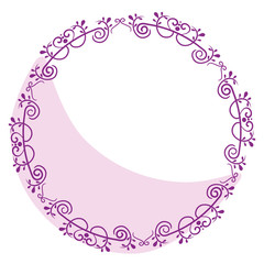 Elegant Victorian style frame vector illustration design