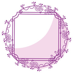 Elegant Victorian style frame vector illustration design